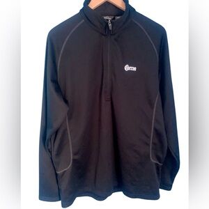 Eddie Bauer Black 1/4 Zip Fleece Lined Pullover Cuervo Size XL